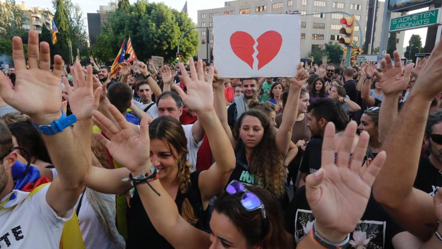 Una manifestación reciente en Tarragona. Foto: Lluís Milián