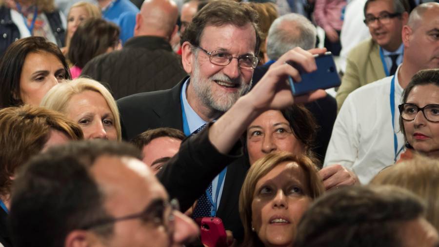 Mariano Rajoy, en la Convención del PP en Sevilla. FOTO: EFE