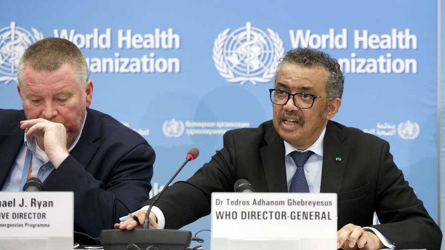 Imagen del director general de la Organización Mundial de la Salud (OMS), Tedros Adhanom Ghebreyesus