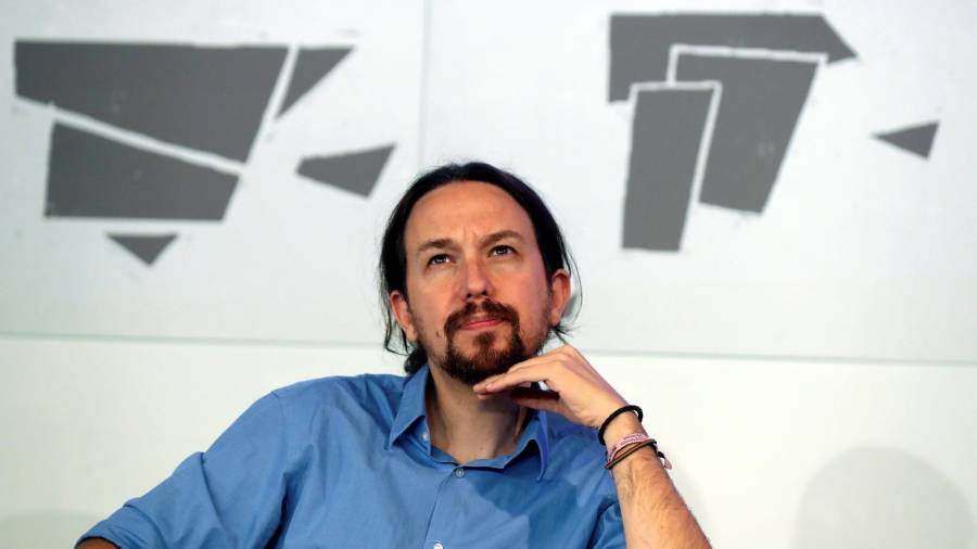 El líder de Podemos, Pablo Iglesias presenta Repensar la España plurinacional,
