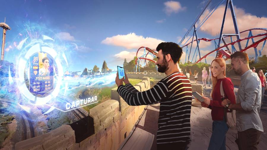 Imagen virtual de lo que supondrá la primera fase del proyecto de LaLiga y PortAventura, que incluye una app. FOTO: PORTAVENTURA