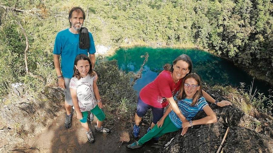 La familia en el parque Lagunas de Montebello, en México. FOTOs: camper4x4