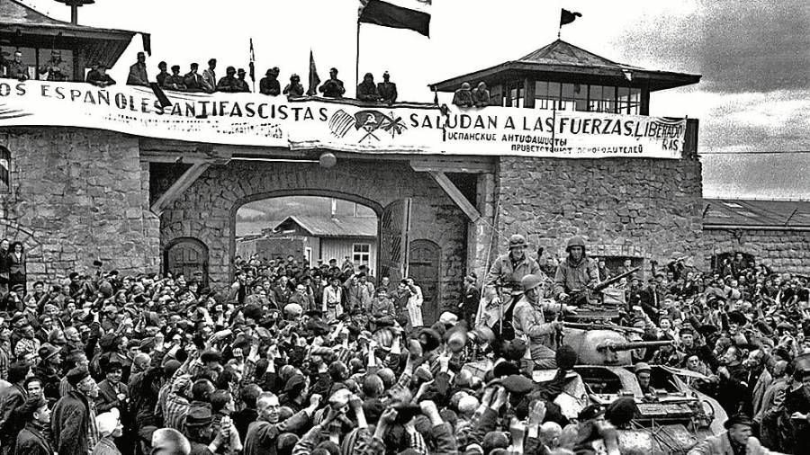 El día de la liberación del campo nazi de Mauthausen por las tropas americanas. FOTO: DT