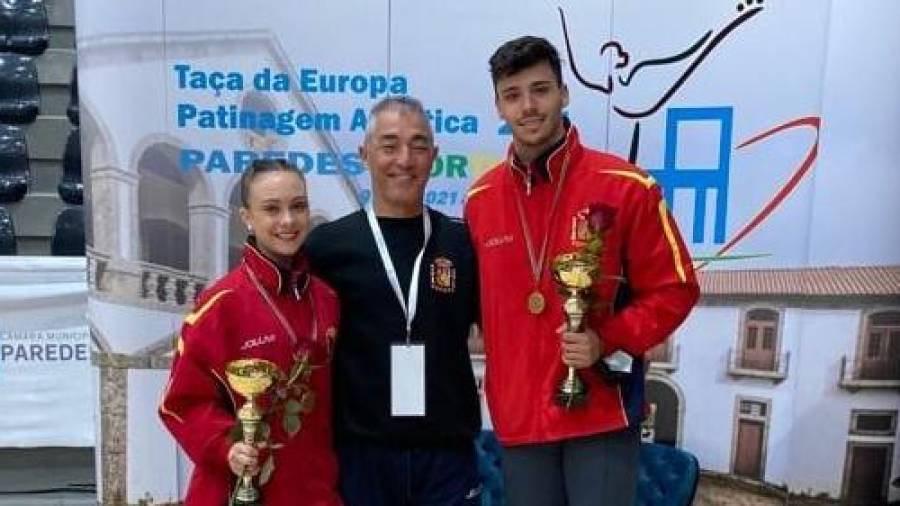 Joan Arqués y Marta Jiménez, del Reus Deportiu, lograron el oro en parejas. Foto: Reus Deportiu