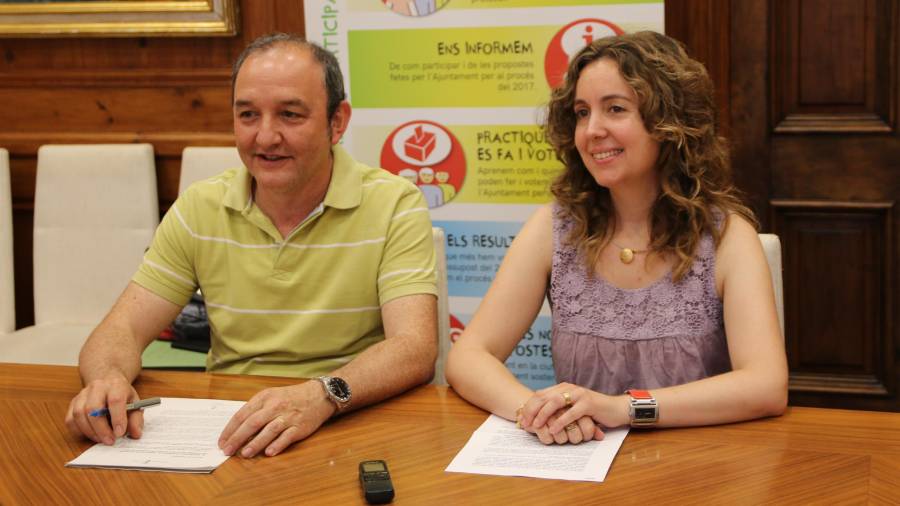 Jordi Cartanyà i Núria Gavarró a la roda de premsa
