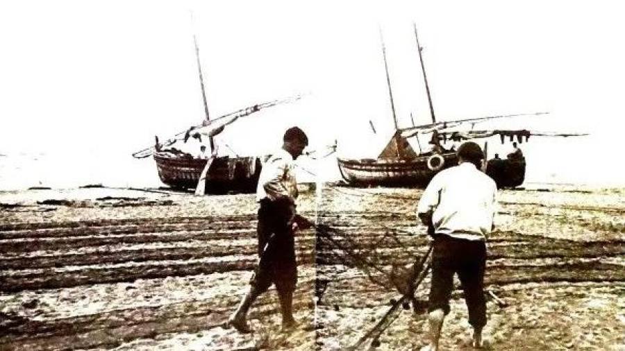 Una imagen de la playa de Sant Salvador cuando la la pesca fue la principal actividad. FOTO: DT