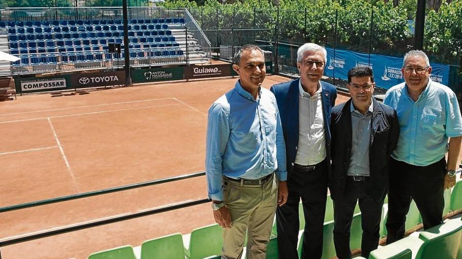 David Valeriano, Josep F. Ballesteros,Pere Lluís Bergadà y Antonio Poveda, ayer. FOTO: Ajuntament de Tarragona