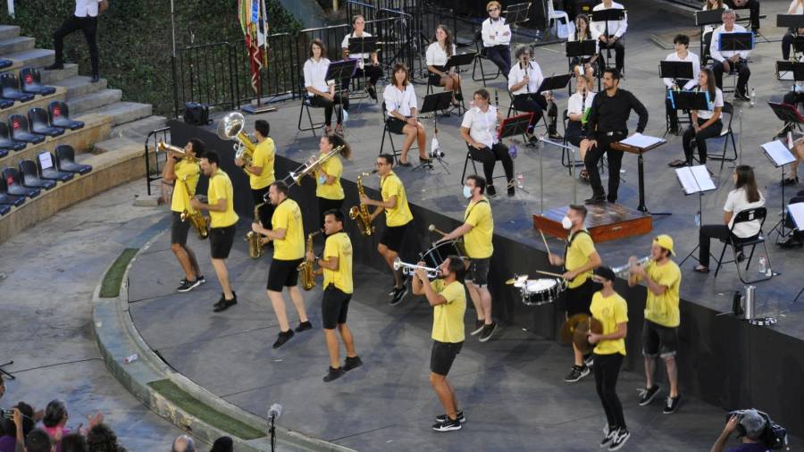 Imatge dels Tocabemolls al concert amb la BUMT de l’any passat. FOTO: CEDIDA