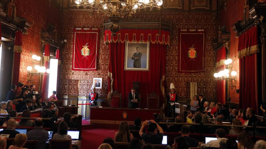 El actual alcalde de Tarragona, Pau Ricomà durante el pleno de ayer. FOTO: ACN