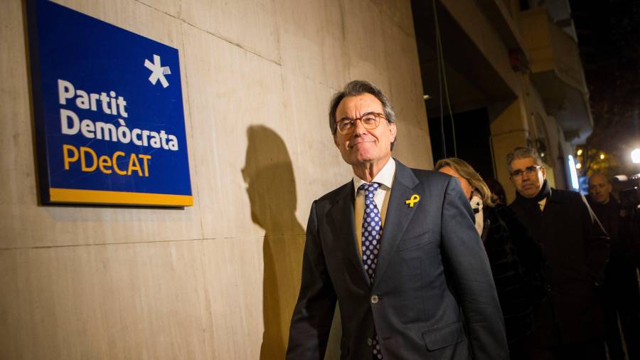 El expresidente de la Generalitat y presidente del PDeCAT, Artur Mas. FOTO: EFE