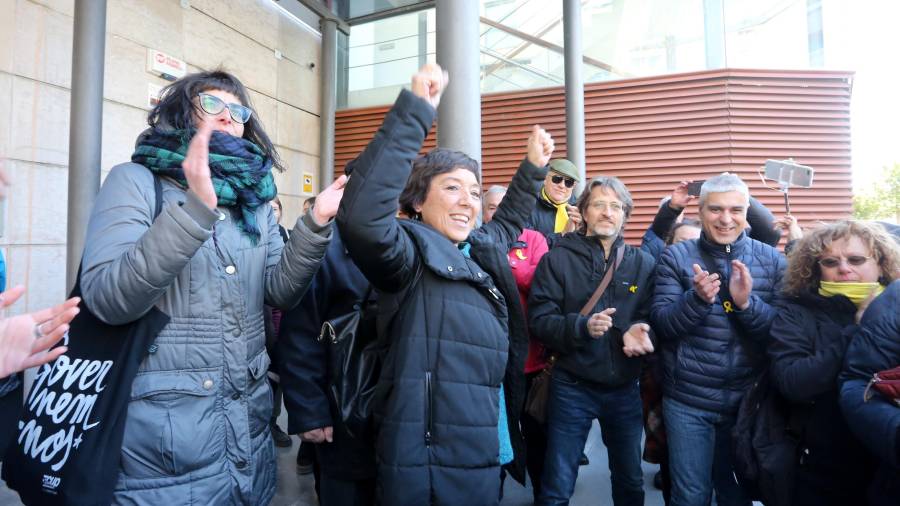 Mariona Quadrada, sortint dels jutjats de Reus, el passat mes de març. FOTO: Alba Mariné