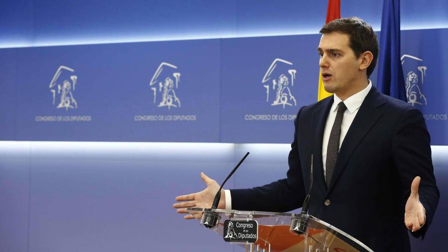 Albert Rivera durante una rueda de prensa. FOTO: EFE