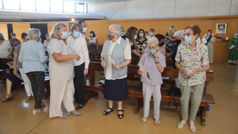 Las últimas hermanas de las Filles de Sant Josep se despidieron ayer. FOTO: Alba Mariné