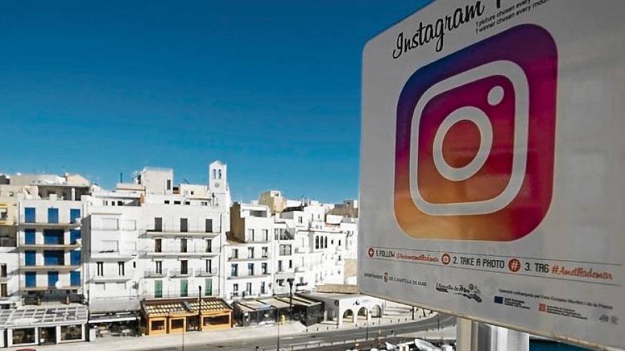 Un dels «Instagram points», per fer fotografies, ubicats a l’Ametlla de Mar. FOTO: Joan Revillas