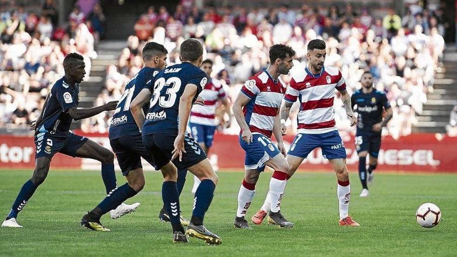 El Nàstic acumula cinco partidos consecutivos sin marcar como visitante. FOTO: Granada Hoy