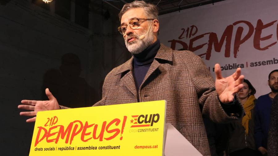 Imagen de archivo del candidato de la CUP, Carles Riera. FOTO: ACN