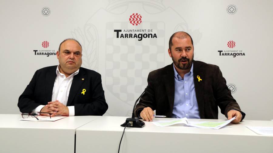 Jordi Fortuny y Xavi Puig, consellers del Ajuntament de Tarragona. FOTO: ACN