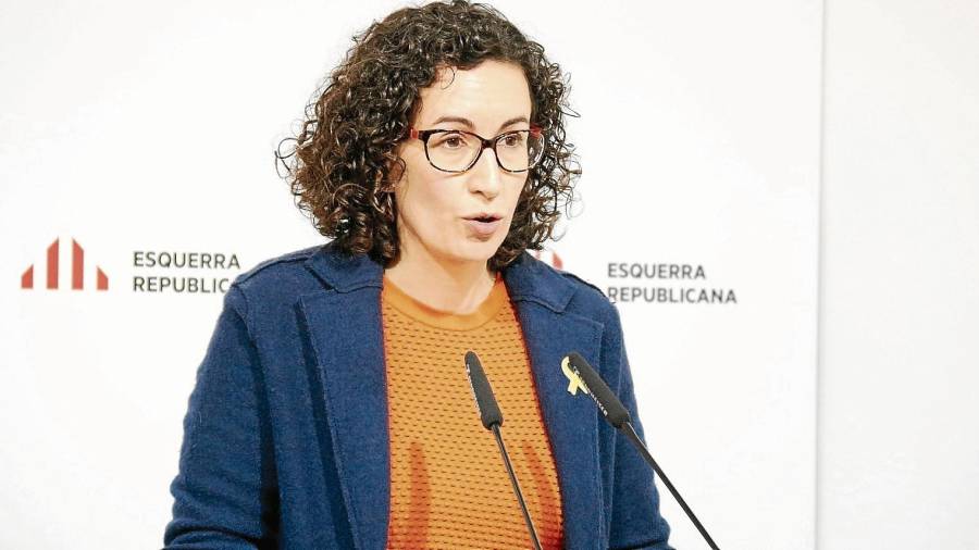 La secretària general d’Esquerra Republicana, Marta Rovira, ahir durant el discurs que va oferir durant el Consell Nacional del partit. FOTO: ACN