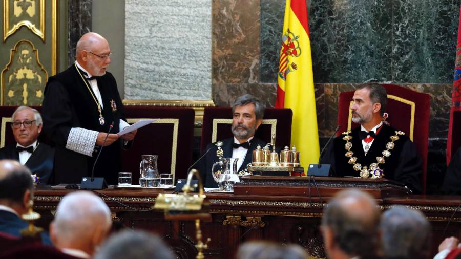 Inauguración del año judicial, con el discurso del fiscal general del Estado, José Manuel Maza.