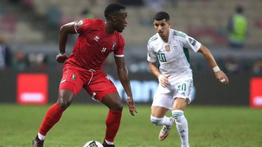 Jannick Buyla en la Copa de África con Guinea Ecuatorial. Foto: Nàstic