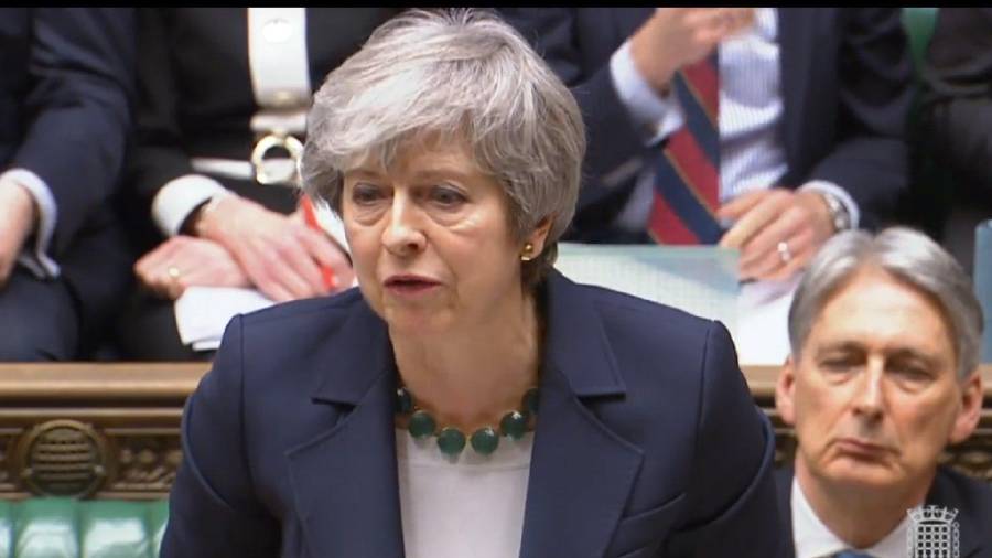 Captura de vídeo de la primera ministra británica, Theresa May. FOTO: EFE