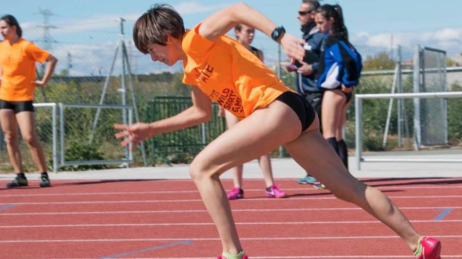 La atleta de Tortosa Laia Monforte durante una sesión de entrenamiento. FOTO: maite ribot