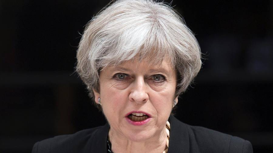 Comparecencia de la primera ministra británica Theresa May tras el atentado en Londres. Foto: EFE