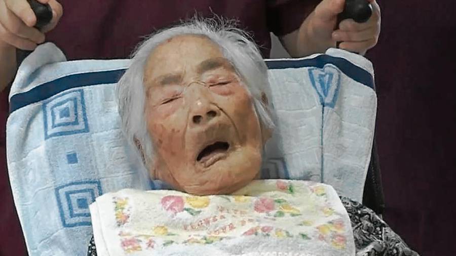 Imagen de hace unas fechas de Nabi Tajima, la mujer que contaba con 117 años de edad. FOTO: youtube