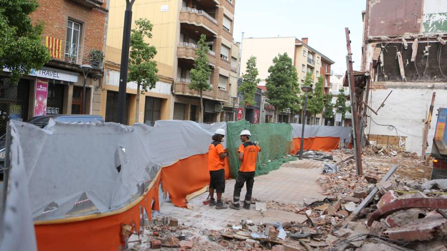 Imatge dels treballs de demolició. Foto: Alba Mariné