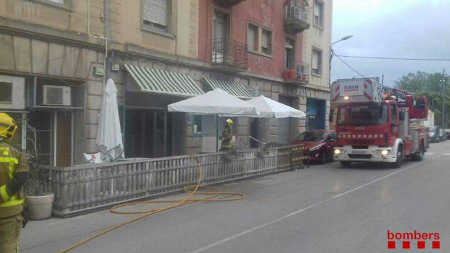Imatge del restaurant on ha tingut lloc el sinistre. Foto: Bombers de la Generalitat