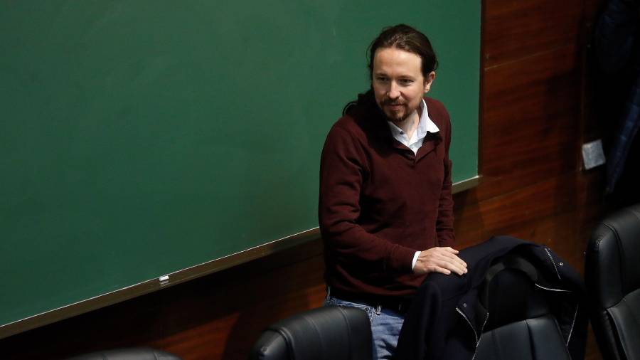Iglesias, ayer en la Facultad de Derecho de la Universidad Complutense de Madrid. FOTO: EFE