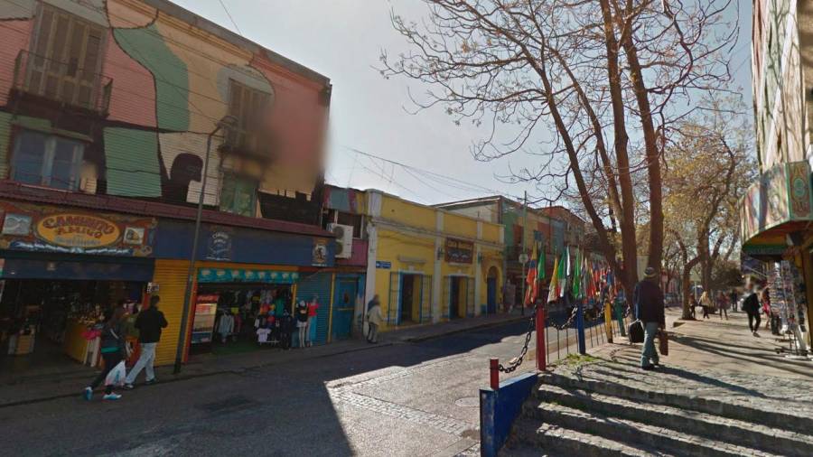 Barrio de La Boca de Buenos Aires, justo al lado de la calle Caminito