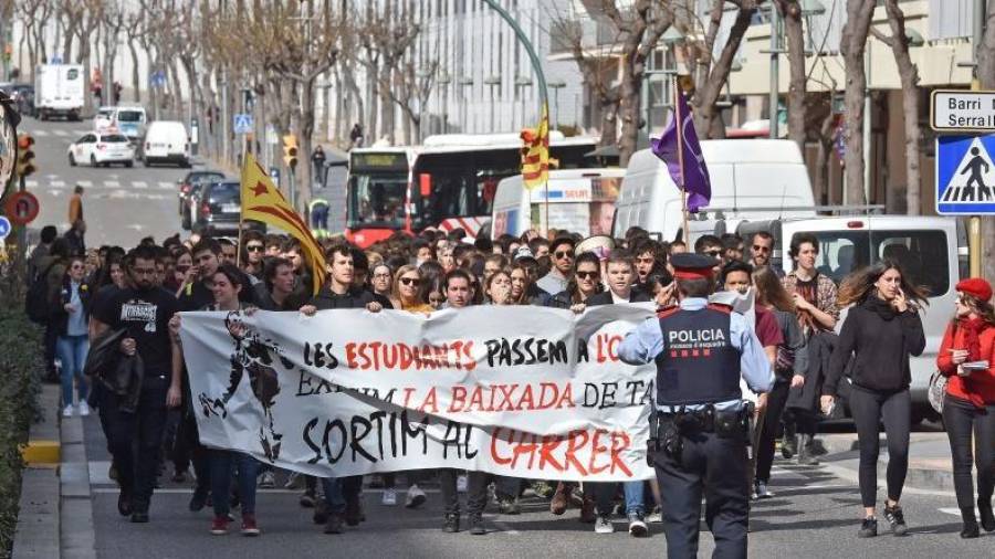 Imatge d'arxiu d'una manifestació a Tarragona per l'educació. Foto: Alfredo González