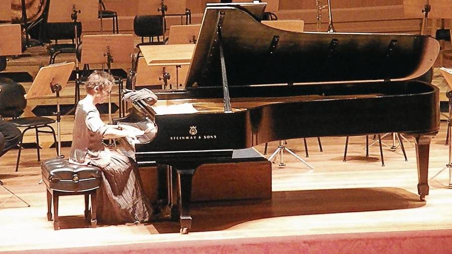 Imatge de la pianista Maria Joao Pires, durant una interpretació musical. FOTO: Secom