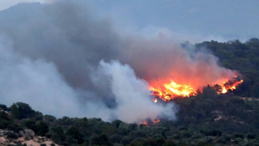 Imatge de l'incendi de la Ribera d'Ebre, fa dos anys. EFE