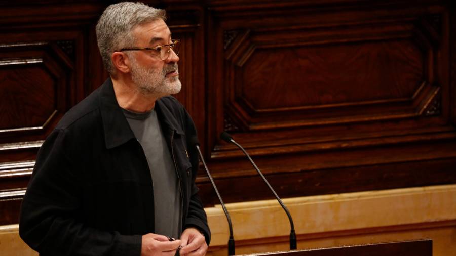 Carles Riera durante su discurso. FOTO: ACN