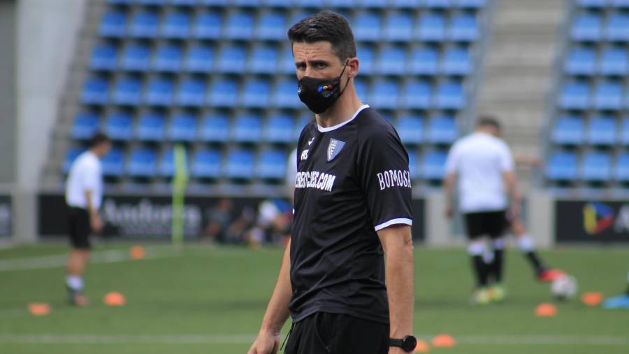 Adolfo Baines, en un entrenamiento de esta temporada con el Inter Escaldes. FOTO: CEDIDA