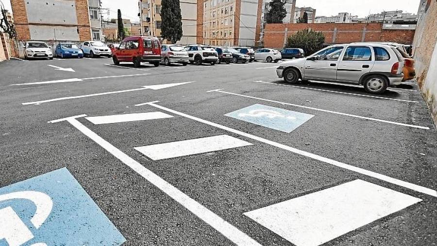 Imagen del aparcamiento de la calle Sor Lluïsa Estivill que ha entrado en funcionamiento esta semana. FOTO: Alfredo González