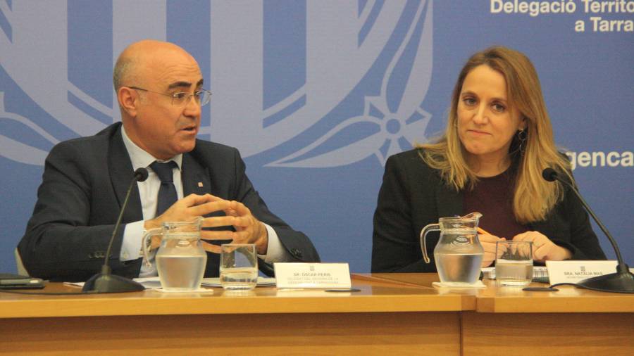 El delegado del Govern, Òscar Peris, y la secretaria de Economia, Natàlia Mas. FOTO: ACN