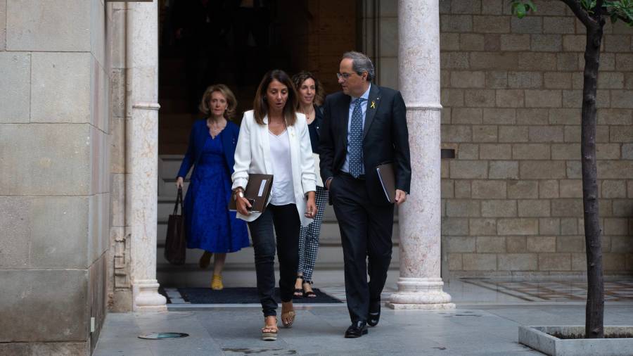 Salida de la reunión semanal del Govern de Catalunya. EFE