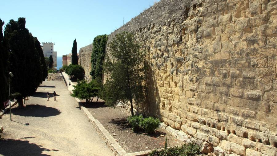 Pla general d'un fragment de la Muralla de Tarragona. FOTO: DT