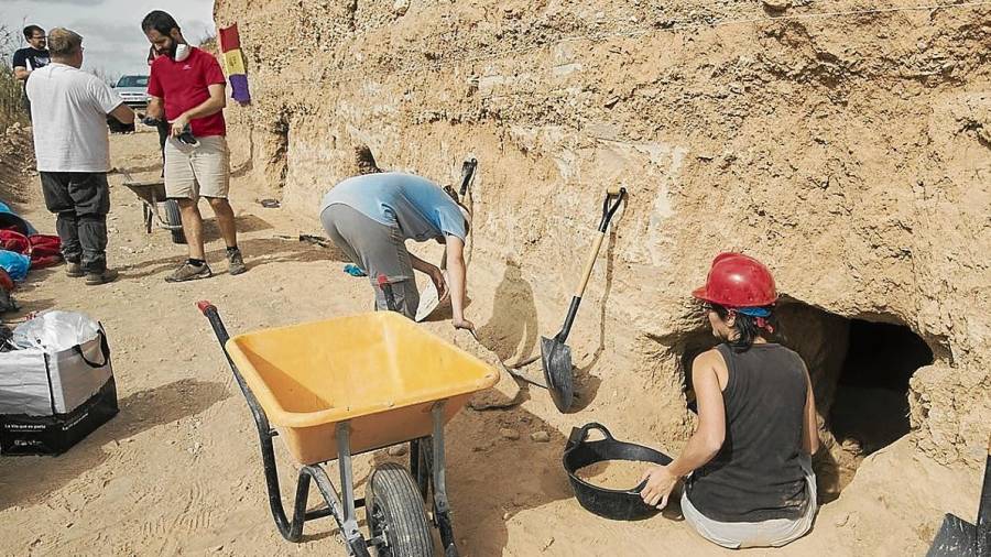 Imatge de l’excavació duta a terme pel DidPatri el 2016 a Corbera d’Ebre. FOTO: JOAN REVILLAS