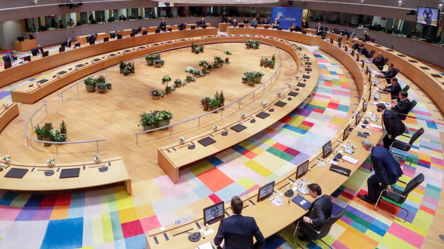 Líderes de la Unión Europea durante la reunión celebrada ayer en Bruselas. Foto: EFE