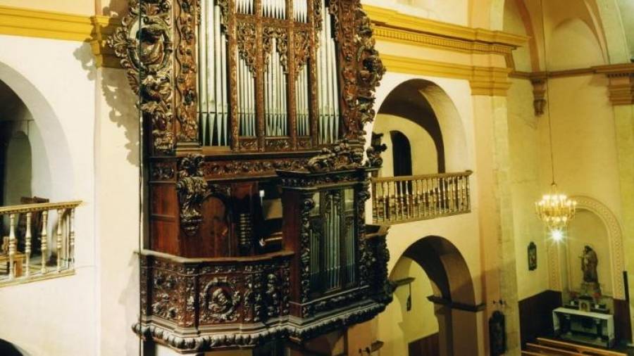 L’orgue de Torredembarra està datat el 1705 i és obra dels orgueners Guilla, de Tremp. FOTO: DT