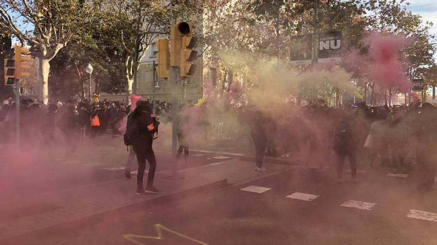 Imagen de los disturbios en Barcelona