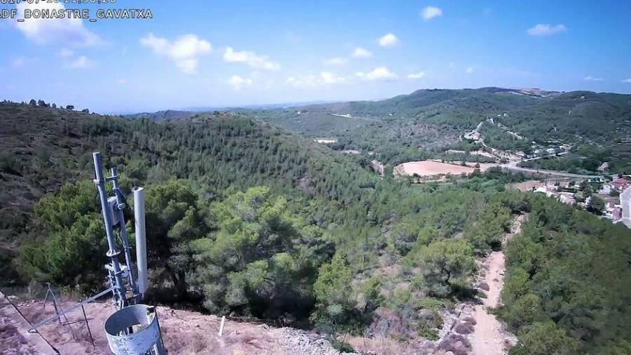 La cámara permite una visión de los bosques de Bonastre. Foto:ADF