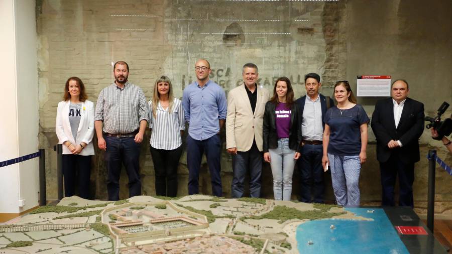 Imagen de los nueve concejales con los que cuenta actualmente el equipo de gobierno del Ayuntamiento de Tarragona. FOTO: PERE FERRÉ