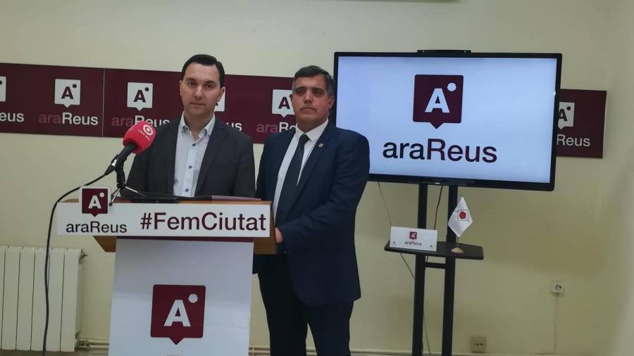 Los concejales de Ara Reus, Daniel Rubio y Jordi Cervera. FOTO: DT