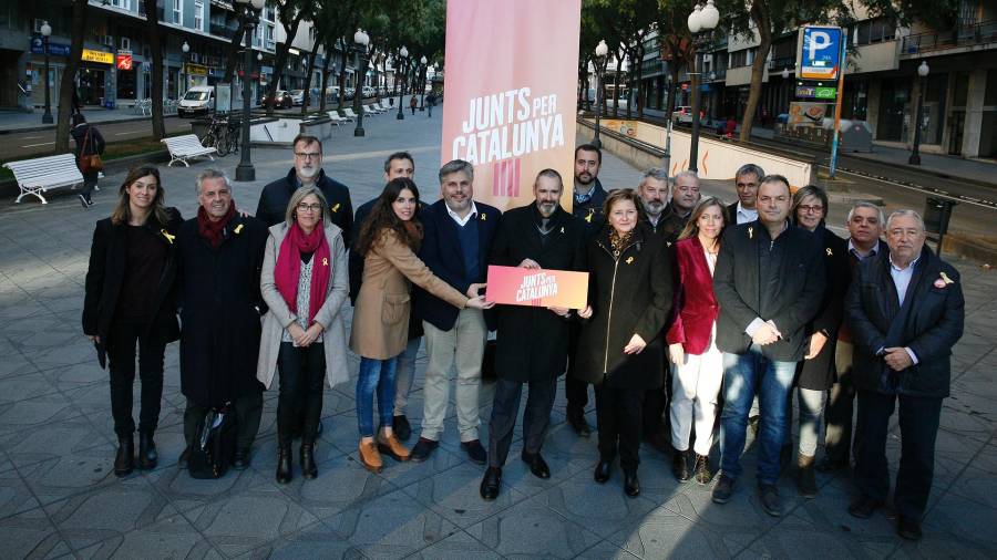 Presentació de la candidatura Junts per Catalunya a la Rambla Nova de Tarragona.