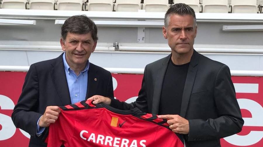 Lluís Carreras ya ha sido presentado como nuevo entrenador del Nàstic. Foto: Juanfran Moreno
